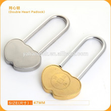 long shackle double heart padlocks